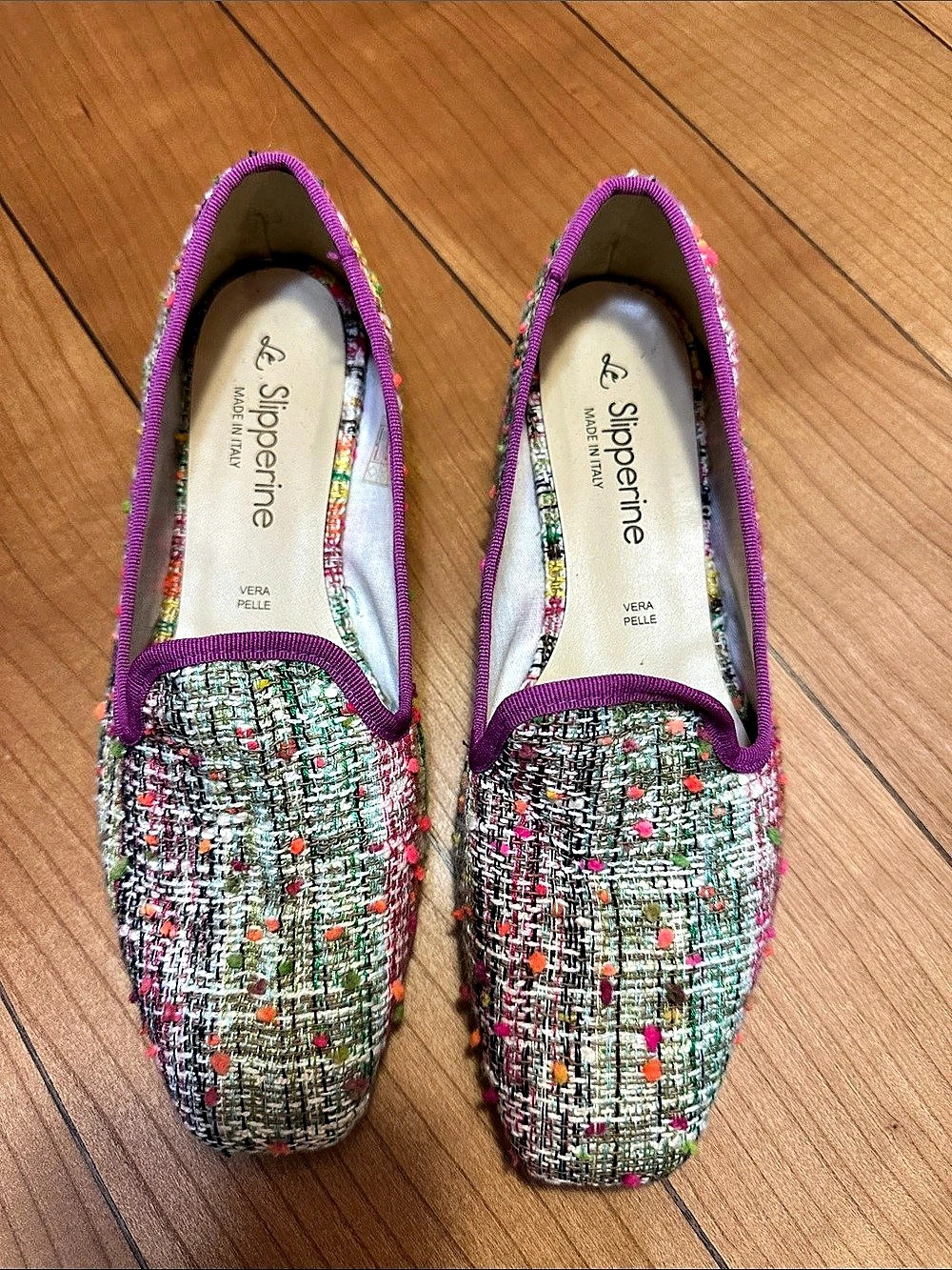 Slipperine Multicolor Tweed Flats EU 39